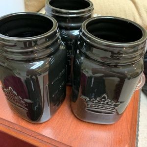Black mason jars